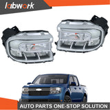 Labwork LED Headlight Chrome W/LED DRL For 22-24 Ford Maverick Lariat Left+Right