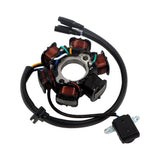 Magneto Flywheel Stator 50cc 70cc 110cc 125cc 6 Coil Pole PIT Quad Dirt Bike ATV