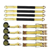 Labwork Wheel Tie Down Straps with Heavy Duty Flat Hooks For Car Trailer