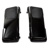 For 1994-2013 Touring Saddlebags Pair 6×9" Speaker Lids Vivid Black CVO Style