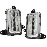 Labwork Front LED Fog Lights Lamps W/Bezels For 2019-2021 GMC Sierra 1500 AT4