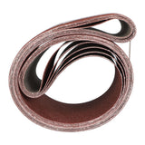 New 6 in X 48 in 80 Grit Red Sandpaper Premium Aluminum Sanding Belts 5 Pieces