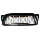 Labwork Front Upper Bumper Grille For Toyota Tacoma 2005-11 Black Plastic W/ LED