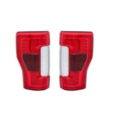 Tail Lamp Light Replacement for F250 F350 2017-2019 Red Lens Driver and Passenger Side Brake Light Outer KC3Z13404B KC3Z13405B with Blind Spot Module Not Included