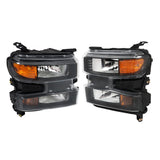 Labwork Left+Right Headlight For 2019-2021 Chevy Silverado 1500 Halogen Assembly