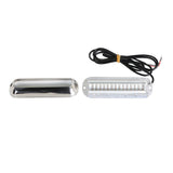 2X Blue 316 Stainless Steel Pontoon Underwater BOAT MARINE Transom LIGHTS 42LED