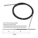 10-17 Feet Cable Boat Rotary Steering System Outboard Kit Marine With Wheel New