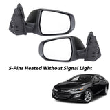 Labwork Heated Side Mirror Right&Left For 16-21 Chevy Malibu L LS W/O Turn Lamp