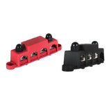 New Red and Black Pair 4 Post Busbar Bus Bar Power Distribution 12V 250A 3/8"