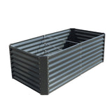 6x3x2ft/8x2x2ft Metal Galvanized Raised Garden Bed Dark Grey Planter Box Outdoor