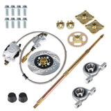 Drift Trike 32" Go Kart Rear Live Axle Kit, Sprocket & Hub, Brake Assembly