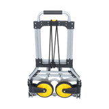 Foldable Hand Dolly Cart Alloy Steel 264Lb Capacity W/ 7" Wheels & Elastic Rope