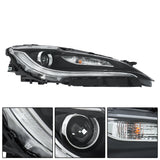 Labwork Right Headlight For 2015-2017 Chrysler 200 Halogen W/LED DRL Chrome Trim