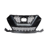 Front Bumper Upper Grille with Chrome Grill Trim Assembly Replacement for Maxima 2019 2020 2021 Replacement for NI1200299