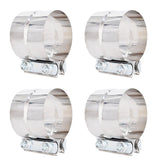 Labwork Stainless Exhaust Band Clamp Step Clamps For Muffler 4PC 2.5" New