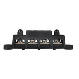 Bus Bar Power Distribution Block 4 Post Busbar 12V 250A With Cover 5/16" Black