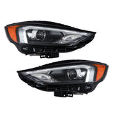 Labwork RH+LH LED Headlights Assembly W/LED DRL For Ford Edge 2019-2023 Black