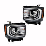 Labwork Right+Left HID Headlights For GMC Sierra 1500 2016-2018 W/o Ballast+Blub