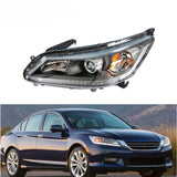 Labwork Left Headlight Headlamp Halogen For 2013-2015 Honda Accord w/o LED DRL