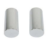 Lug Nut Covers Plastic 33mm 4-1/4" Screw-On Flat Top Cylinder Chrome Set Of 20