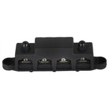 Bus Bar Power Distribution Block 4 Post Busbar 12V 250A With Cover 5/16" Black