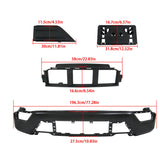 Labwork 5PCS For Ford F150 2021-23 Black W/o Sensor Hole Front Bumper Face Bar
