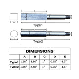 Labwork Trailer Axle Kit W/4 on 4" Bolt Idler 8Pack 1" Hub & Round BT8 Spindle