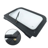 Full Glass Windshield w/ Wiper For 2008-2014 Polaris RZR 570, 800, XP 900 Black
