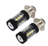 2 Pcs H6 80W LED Super White Head Light Bulbs For Honda TRX 250 300 400 450 700