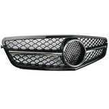Labwork Front Grille For Mercedes Benz C63 C-Class W204 2008-2013 Chrome Black