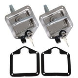 Labwork 6pcs Trailer Door Latch T-handle Locks Bent Up Handale Tool Box Key