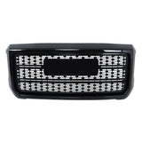 Front Upper Grille Assembly Gloss Black for 2015-2019 GMC Sierra 2500 HD 3500 HD Denali