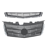 Labwork Front Upper & Lower Side Grill Set Plastic For Cadillac CTS 2008-2011