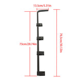Heavy Duty Steel Black 30" Straight Mud Flap Hanger Semi Truck - Pair