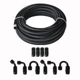 Labwork 20FT Braided Fuel Hose Line & 6AN Swivel Hose End Fitting Kit