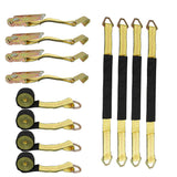 Labwork Wheel Tie Down Straps with Heavy Duty Flat Hooks For Car Trailer