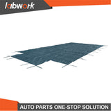 Labwork Inground Pool Safety Cover Fits 18x 36ft With Center Steps Green Solid