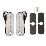 2X Blue 316 Stainless Steel Pontoon Underwater BOAT MARINE Transom LIGHTS 42LED