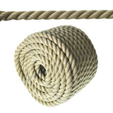 1"×100' PP Manila Rope 3 Strand Twisted Rope Arborist Bull Rope Climbing Rope