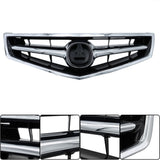 Labwork Front Bumper Grille Grill For Acura TSX 2006-2008 W/Chrome Molding