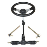 Steering Wheel Steel Kit Gear Rack Pinion Adjustable Shaft for 110cc Go-Kart