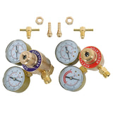 OXYGEN & ACETYLENE Regulators Fit Victor Gas Torch Cutting Solid Brass 4 Welding