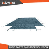 Labwork Inground Pool Safety Cover Fits 18x 36ft With Center Steps Green Solid
