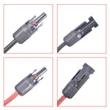1 Pair Black + Red 5ft 12 AWG Solar Panel Extension Cable Wire Connector New