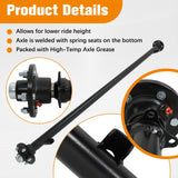 Labwork Trailer Axle 5x4.5 Bolt Pattern 95" HF 80" Spring Center 3500lb & U-Bolt