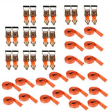 1.5 Inch x 15 Feet Ratchet Straps J Hooks Heavy Duty Tie Down 4000 lbs 20-Pack