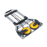 Foldable Hand Dolly Cart Alloy Steel 264Lb Capacity W/ 7" Wheels & Elastic Rope