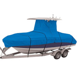 16-24ft Center Console W/ T-Top Roofs Boat Cover Heavy-Duty 420D Grey/Black/Blue