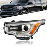 Labwork Left Headlight For GMC Acadia SL 2017-19 Halogen w/o DRL Chrome Housing
