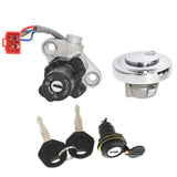 For Yamaha V-STAR 650 1100 1999-2016 Ignition Switch Fuel Cap Seat Lock Keys